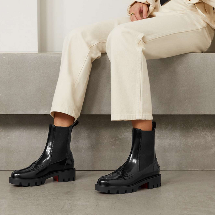 Black Leather Urban Ankle Boot - ARNO CONTI