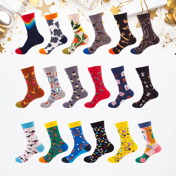 Artistic Eco-Friendly Cotton Oil Print Socks - Arno Conti Shoe