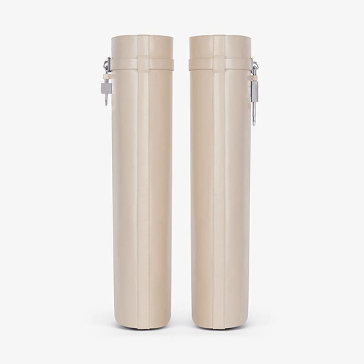 Classic Natural Beige Calfskin High Boots - Arno Conti Shoe