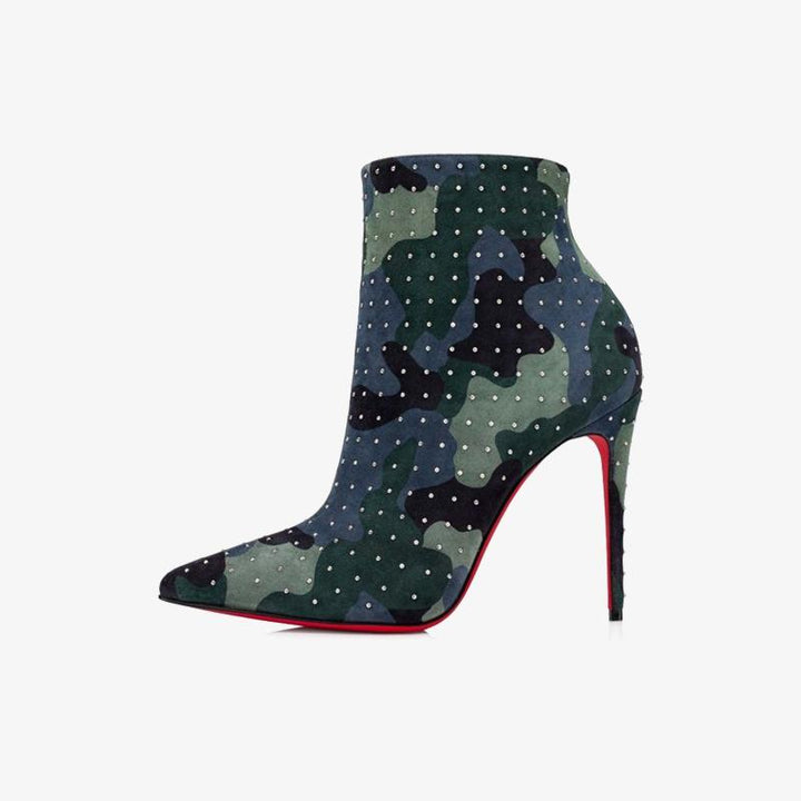 Camouflage Suede Ankle Boot - ARNO CONTI