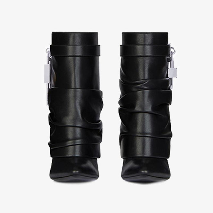 Chic Black Calf Leather Ankle Boots - Arno Conti Shoe