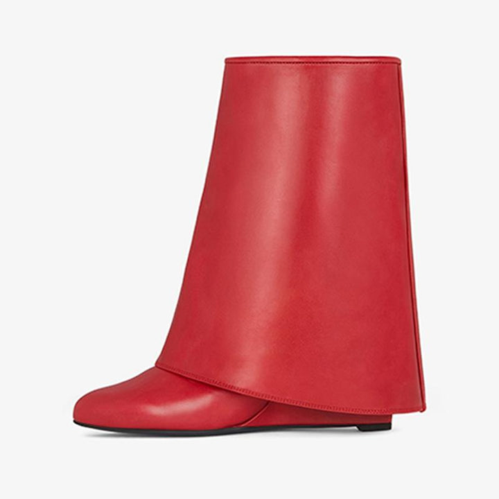 Bold Red Tumbled Calfskin Ankle Boots - Arno Conti Shoe