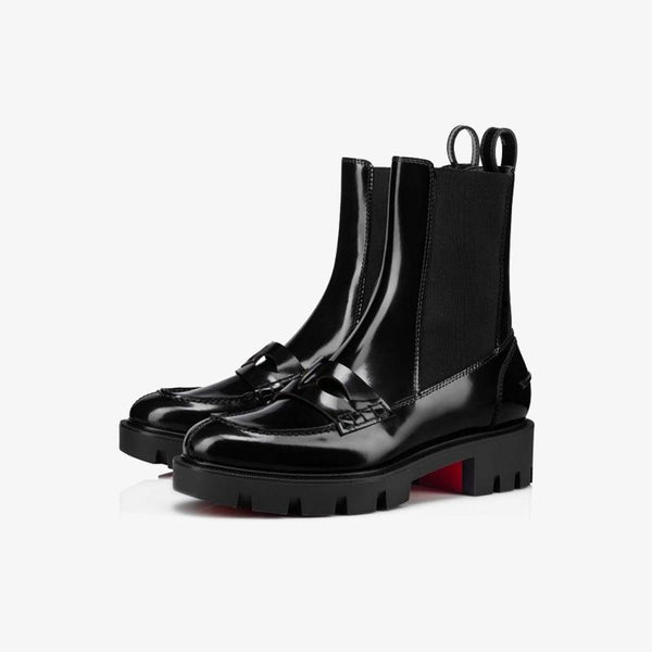 Black Leather Urban Ankle Boot - ARNO CONTI
