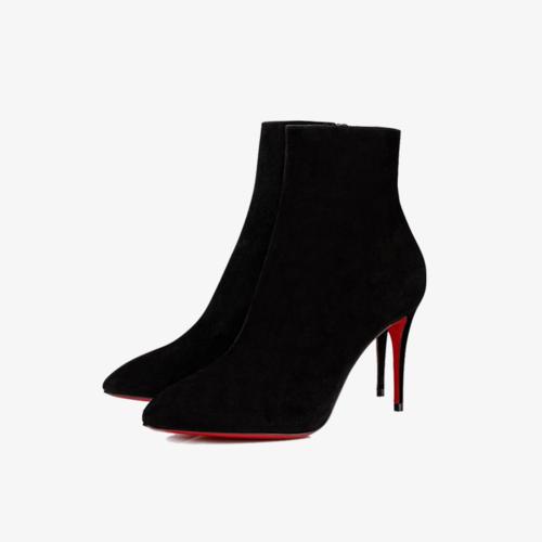 Black Suede Stiletto Boots - ARNO CONTI
