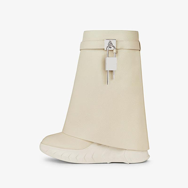 Beige Calfskin Ankle Boots 80mm - Arno Conti Shoe