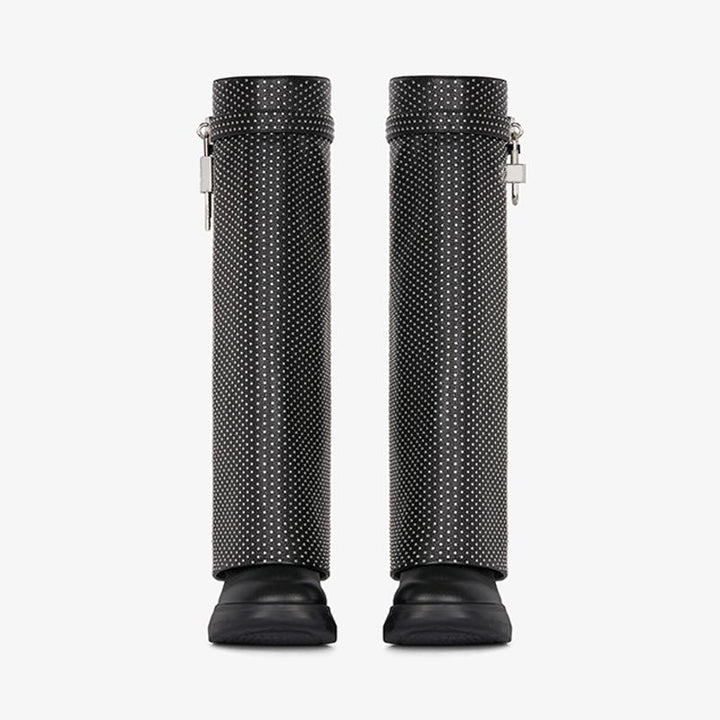 Refined Black Calf High Boots 80mm - Arno Conti Shoe