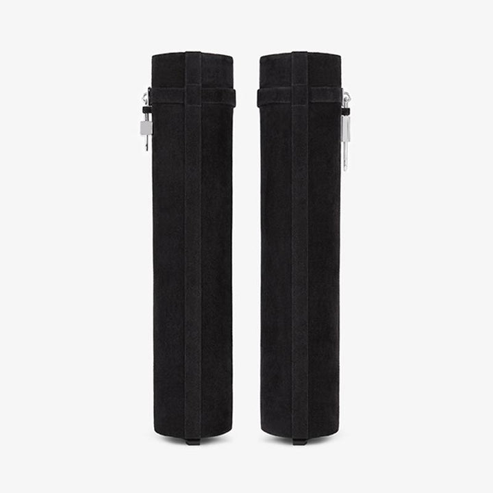 Luxe Black Suede High Boots - Arno Conti Shoe