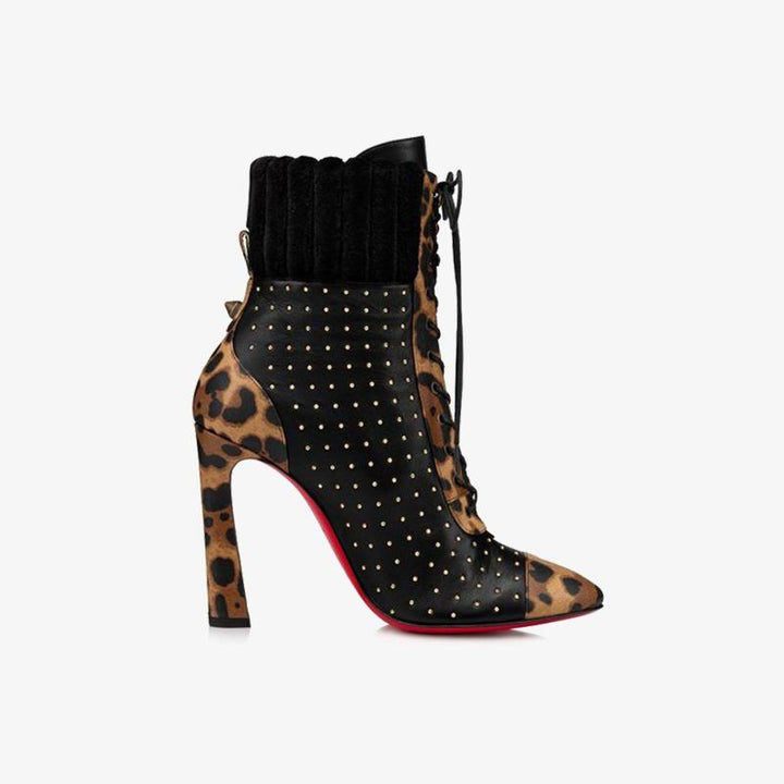 Leopard Detail Ankle Boot - ARNO CONTI