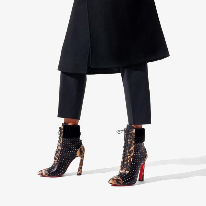 Leopard Detail Ankle Boot - ARNO CONTI