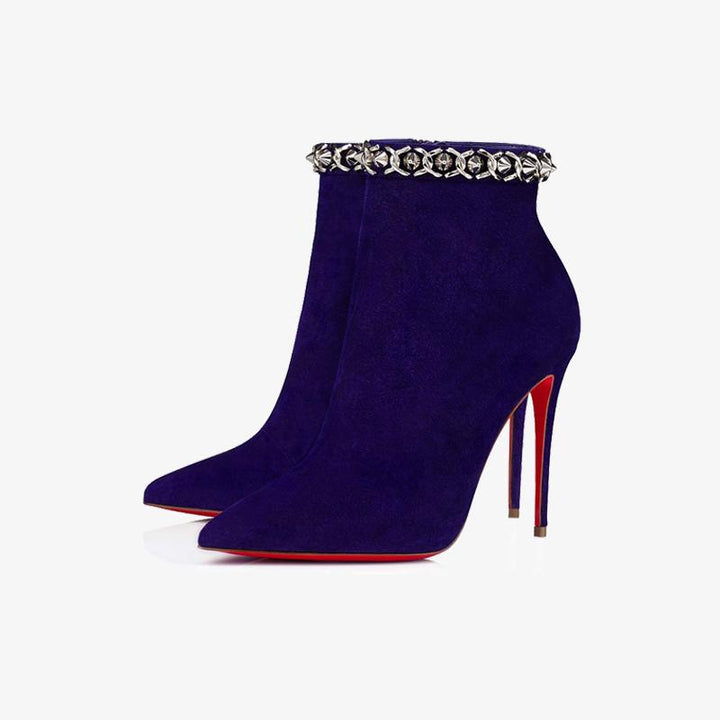 Spike Cuff Suede Ankle Boot - ARNO CONTI