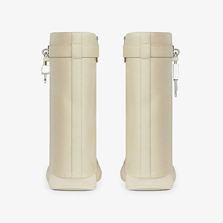 Beige Calfskin Ankle Boots 80mm - Arno Conti Shoe